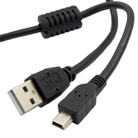Компьютерный кабель USB переходный с фильтром SZC. Mini USB-B(m)-USB-A(m). 1.8 м