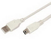 Компьютерный шнур RUICHI USB 2.0 A(m)-mini USB B(m). 1.8 м. белый
