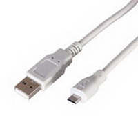 Компьютерный шнур RUICHI USB2.0 A(m)-micro USB B(m). 1 м. белый