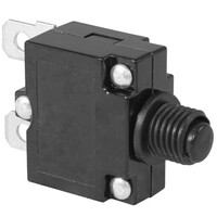 Автоматический выключатель RUICHI L-MZ-01B. 22.8х19х12.2 мм. 15 А. постоянный и переменный ток. корпус черный. кнопка черная
