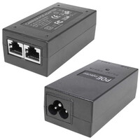 POE-инжектор RUICHI B004. 50х70х90 мм. 2 LAN-порта. 24 В. 12-24 Вт. разъем RJ45