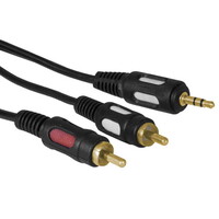 Аудио-видео шнур RUICHI Stereo 3.5 мм - 2 RCA. 1.5 м Stereo 3.5 mm - 2 RCA G 1.5m