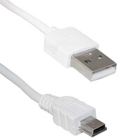 Компьютерный шнур RUICHI USB 2.0 A(m)-mini USB B(m). 1.8 м. белый USB2.0 A(m)-mini USB B(m) FW 1.8m