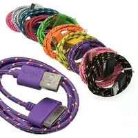 Шнур для мобильных устройств USB RUICHI для iPhone4. круглый. 1 м USB to iPhone4 Round braid 1m