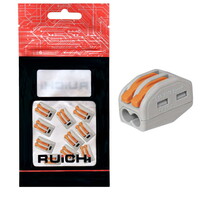 Клемма зажимная соединительная 2-контактная RUICHI 222-412. 24 А. 250 В. PA66. упаковка 10 шт. Клеммник (222-412) (10шт./уп.)