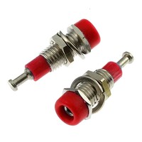 Гнездо RUICHI Z008 2 мм panel jack красный. на панель под пайку Z008 2mm panel jack RED