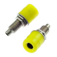 Гнездо RUICHI Z011 4 мм panel jack желтый. на панель под пайку Z011 4mm panel jack YELLOW