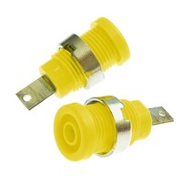 Гнездо RUICHI Z013 4 мм panel jack желтый. на панель под пайку Z013 4mm panel jack YELLOW