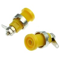 Гнездо RUICHI Z016 4 мм panel jack желтый. на панель под пайку Z016 4mm panel jack YELLOW