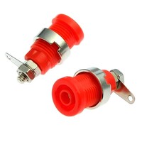 Гнездо RUICHI Z016 4 мм panel jack красный. на панель под пайку Z016 4mm panel jack RED