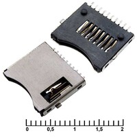 Держатель карты памяти RUICHI micro-SD SMD 10pin switch M. 10 контактов micro-SD SMD 10pin switch M