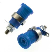 Клемма приборная RUICHI Z012 4 мм panel jack синий. на панель под пайку Z012 4mm panel jack BLUE