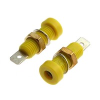 Клемма приборная RUICHI Z032 4 мм. разъём желтый. Ф4 мм Z032 4mm Socket YELLOW