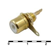 Разъём RCA RUICHI 7-0234W GOLD/RS-115G. 50 В 7-0234W GOLD / RS-115G