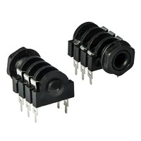 Разъём аудио SZC-0085 stereo 6.3 мм. гнездо на плату SZC-0085 stereo 6.3 mm