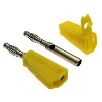 Штекер RUICHI Z040 4 мм составной штекер. желтый. под пайку Z040 4mm Stackable Plug YELLOW