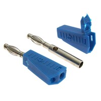 Штекер RUICHI Z040 4 мм составной штекер. синий. под пайку Z040 4mm Stackable Plug BLUE