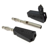 Штекер RUICHI Z040 4 мм составной штекер. чёрный. под пайку Z040 4mm Stackable Plug BLACK