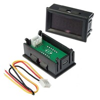 Вольтметр RUICHI 0-33.00VDC зелёный (45x26 мм). цифровой 0-33.00VDC green (45x26mm)