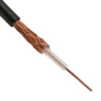 Коаксиальный кабель RG174 RUICHI. CCS/Al/Cu. 26 AWG. 85%. 50 Ом. бухта 100 м. чёрный RG174 (100м)