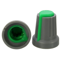 Ручка приборная RUICHI RR4817 (6 мм круг зеленый). на вал с зубцами