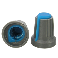 Ручка приборная RUICHI RR4817 (6 мм круг синий). на вал с зубцами