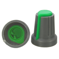Ручка приборная RUICHI RR4817 (6 мм п.круг зеленый). на вал с зубцами