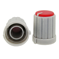 Ручка приборная RUICHI RR4853 (6 мм круг красный). на вал с зубцами