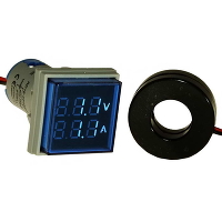 Цифровой LED вольтметр-амперметр переменного тока RUICHI DMS-204